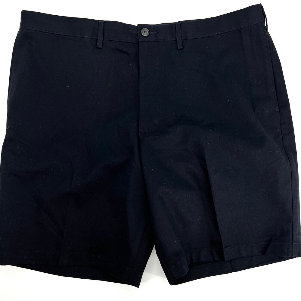 Lands End Mens 100% Cotton Black Shorts Comfort Waist Size 42 Preowneed